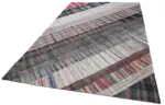 Chaput Patchwork Multi Renk Pamuk Üzerine Yün El Dokuma Kilim-196x304 - Görsel 3