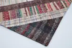 Chaput Patchwork Multi Renk Pamuk Üzerine Yün El Dokuma Kilim-196x304 - Görsel 4
