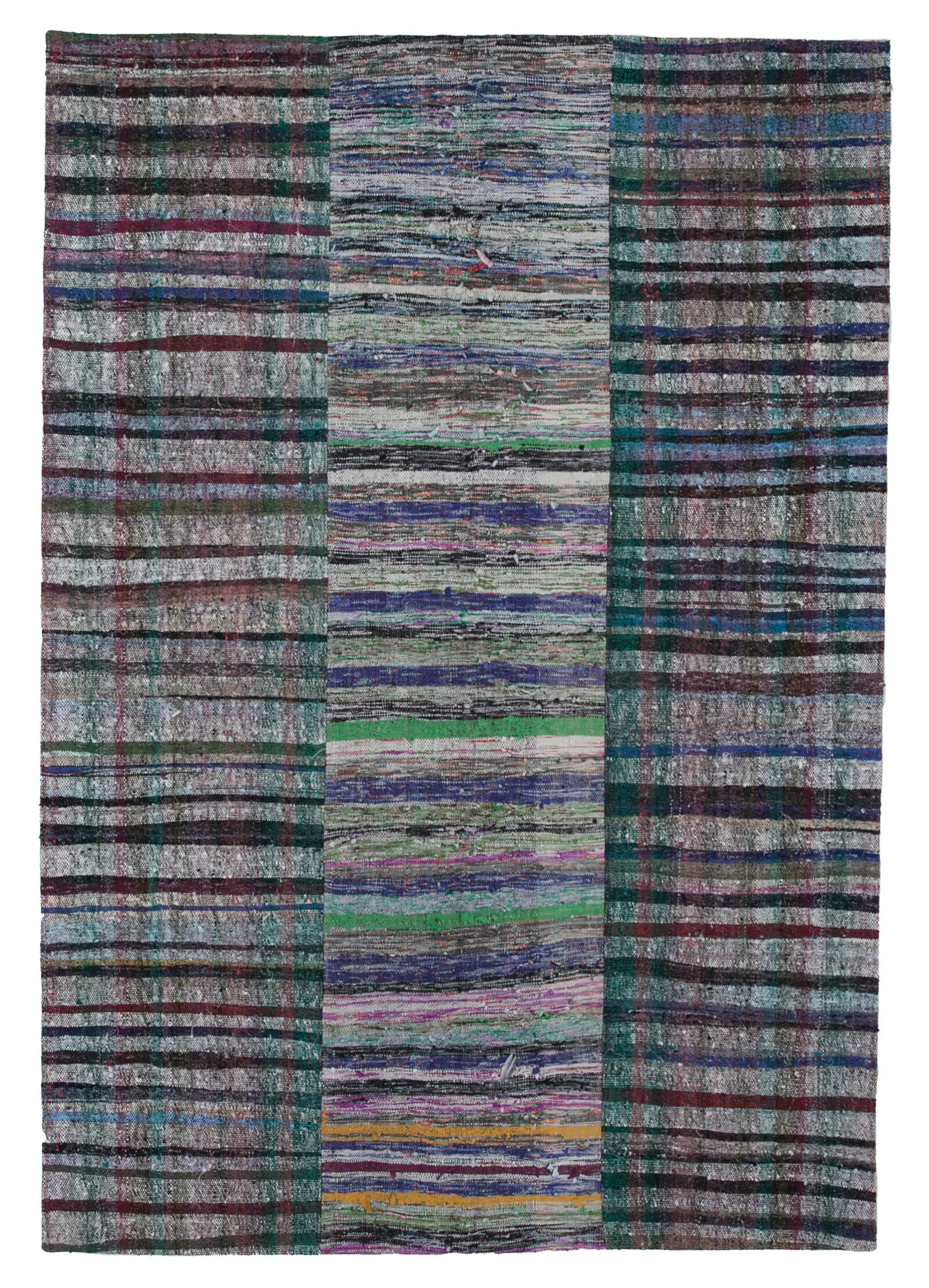 Rc_30355_1_Multicolor_Oriental_Kilim_Patchwork_Rugs Chaput Patchwork Multi Renk Pamuk Üzerine Yün El Dokuma Kilim-202x291 - Görsel 1