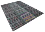 Chaput Patchwork Multi Renk Pamuk Üzerine Yün El Dokuma Kilim-202x291 - Görsel 2