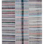 Chaput Patchwork Multi Renk Pamuk Üzerine Yün El Dokuma Kilim-203x299