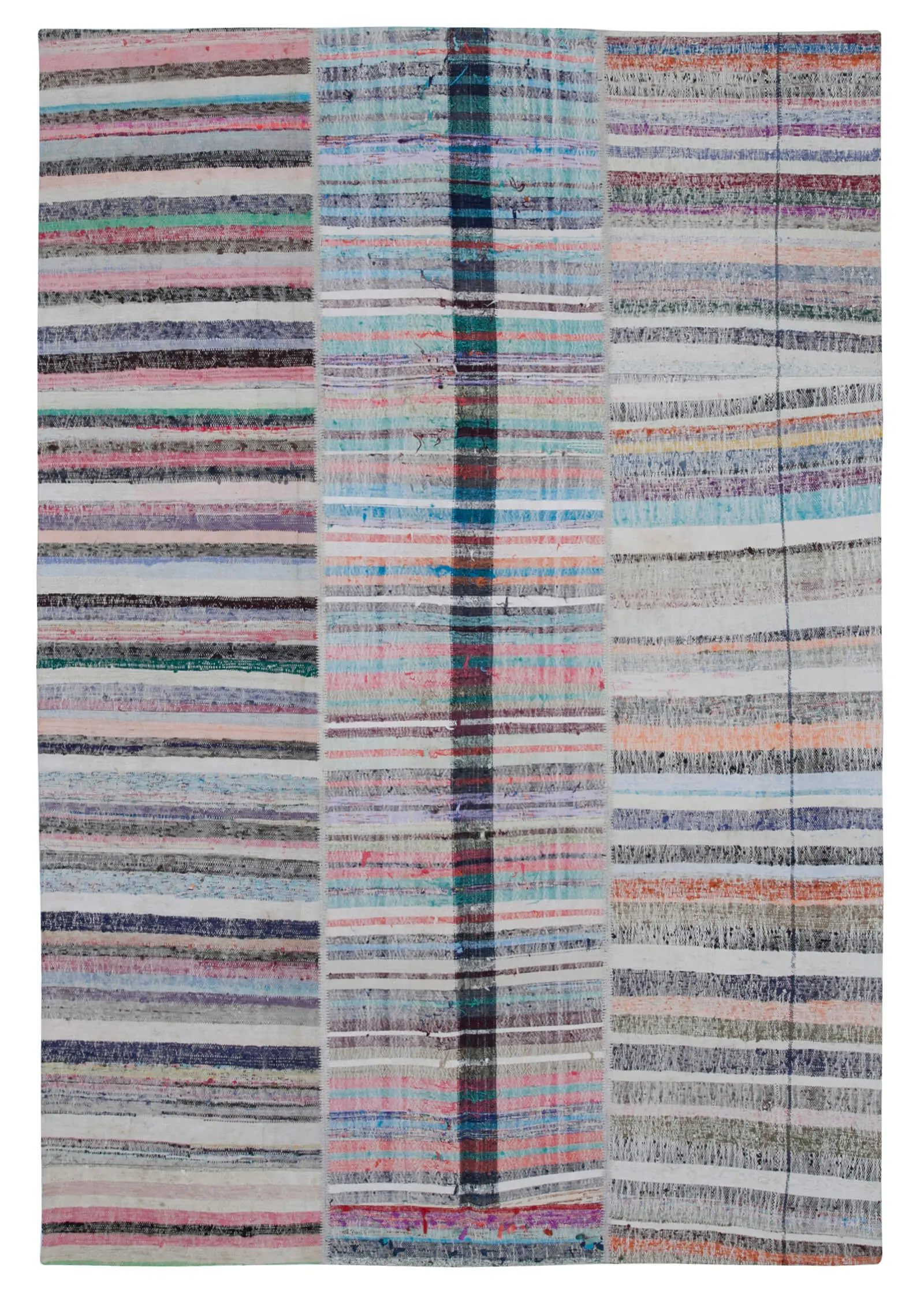 Rc_30359_1_Multicolor_Oriental_Kilim_Patchwork_Rugs Chaput Patchwork Multi Renk Pamuk Üzerine Yün El Dokuma Kilim-203x299 - Görsel 1