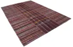 Chaput Patchwork Kırmızı Renk Pamuk Üzerine Yün El Dokuma Kilim-204x300 - Görsel 2
