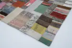 Chaput Patchwork Multi Renk Pamuk Üzerine Yün El Dokuma Kilim-200x305 - Görsel 4
