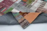 Chaput Patchwork Multi Renk Pamuk Üzerine Yün El Dokuma Kilim-200x305 - Görsel 5