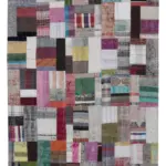 Chaput Patchwork Multi Renk Pamuk Üzerine Yün El Dokuma Kilim-200x300