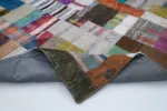 Chaput Patchwork Multi Renk Pamuk Üzerine Yün El Dokuma Kilim-200x305 - Görsel 5
