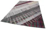 Chaput Patchwork Multi Renk Pamuk Üzerine Yün El Dokuma Kilim-204x303 - Görsel 3