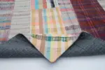 Chaput Patchwork Multi Renk Pamuk Üzerine Yün El Dokuma Kilim-204x303 - Görsel 5