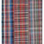 Chaput Patchwork Multi Renk Pamuk Üzerine Yün El Dokuma Kilim-202x285