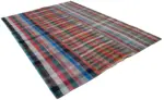 Chaput Patchwork Multi Renk Pamuk Üzerine Yün El Dokuma Kilim-202x285 - Görsel 2