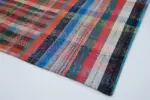 Chaput Patchwork Multi Renk Pamuk Üzerine Yün El Dokuma Kilim-202x285 - Görsel 4