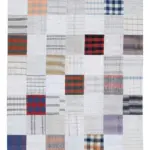 İnce Bez Patchwork Multi Pamuk Üzerine Yün El Dokuma Kilim-200x297