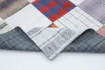 İnce Bez Patchwork Multi Pamuk Üzerine Yün El Dokuma Kilim-202x298 - Görsel 5
