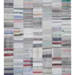 Chaput Patchwork Multi Renk Pamuk Üzerine Yün El Dokuma Kilim-201x298