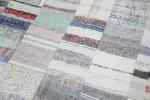 Chaput Patchwork Multi Renk Pamuk Üzerine Yün El Dokuma Kilim-201x298 - Görsel 6