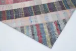 Chaput Patchwork Multi Renk Pamuk Üzerine Yün El Dokuma Kilim-203x303 - Görsel 4
