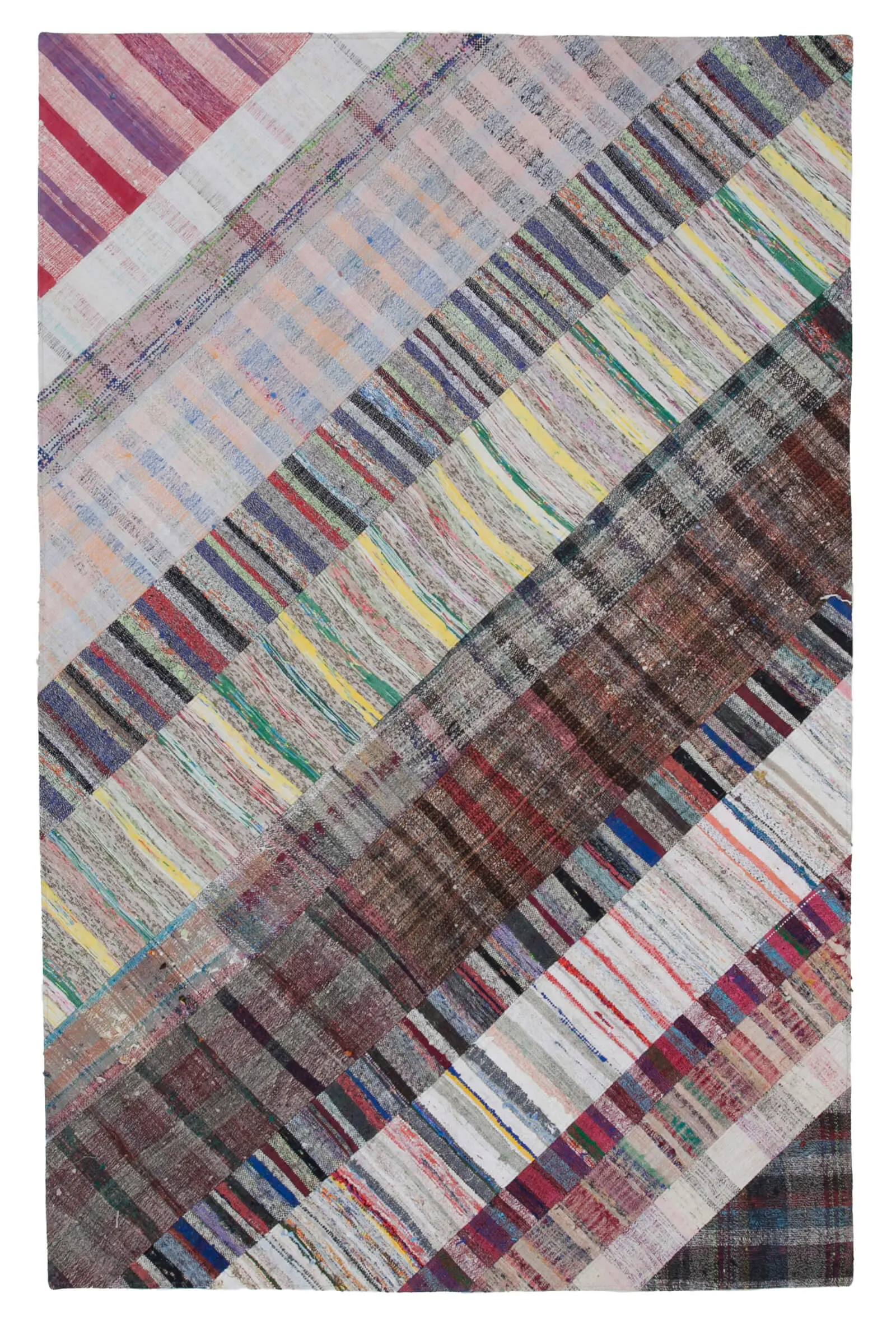Rc_30389_1_Multicolor_Oriental_Kilim_Patchwork_Rugs Chaput Patchwork Multi Renk Pamuk Üzerine Yün El Dokuma Kilim-200x307 - Görsel 1