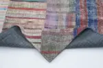 Chaput Patchwork Multi Renk Pamuk Üzerine Yün El Dokuma Kilim-203x305 - Görsel 5