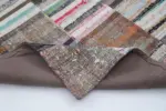 Chaput Patchwork Multi Renk Pamuk Üzerine Yün El Dokuma Kilim-210x298 - Görsel 5