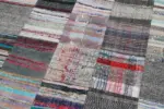 Chaput Patchwork Multi Renk Pamuk Üzerine Yün El Dokuma Kilim-210x298 - Görsel 6