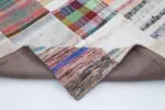 Chaput Patchwork Multi Renk Pamuk Üzerine Yün El Dokuma Kilim-203x301 - Görsel 5