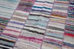 Chaput Patchwork Multi Renk Pamuk Üzerine Yün El Dokuma Kilim-198x290 - Görsel 6