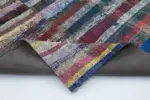 Chaput Patchwork Multi Renk Pamuk Üzerine Yün El Dokuma Kilim-196x299 - Görsel 5