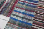 Chaput Patchwork Multi Renk Pamuk Üzerine Yün El Dokuma Kilim-196x299 - Görsel 6