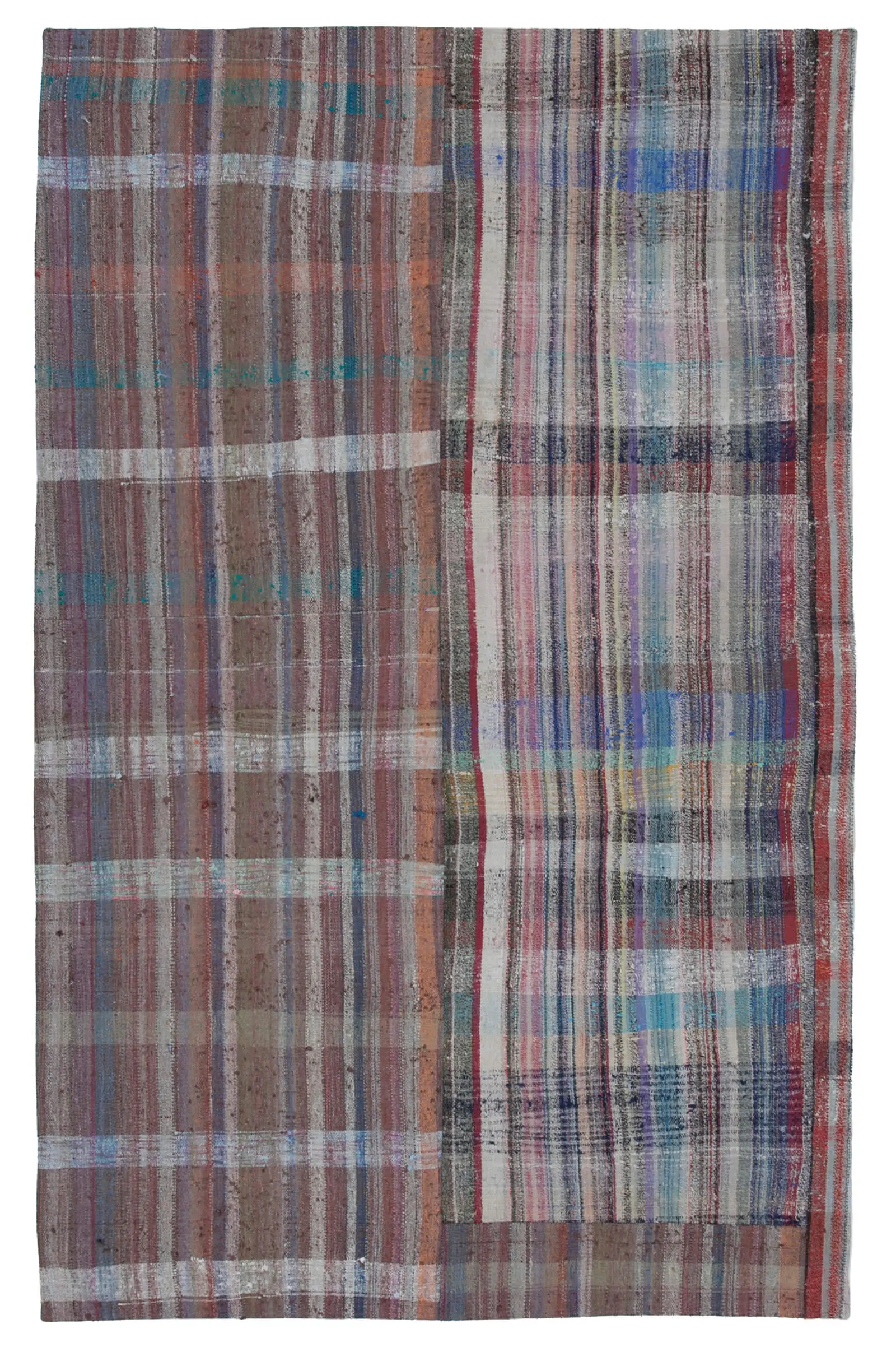 Rc_30396_1_Multicolor_Oriental_Kilim_Patchwork_Rugs Chaput Patchwork Multi Renk Pamuk Üzerine Yün El Dokuma Kilim-190x300 - Görsel 1