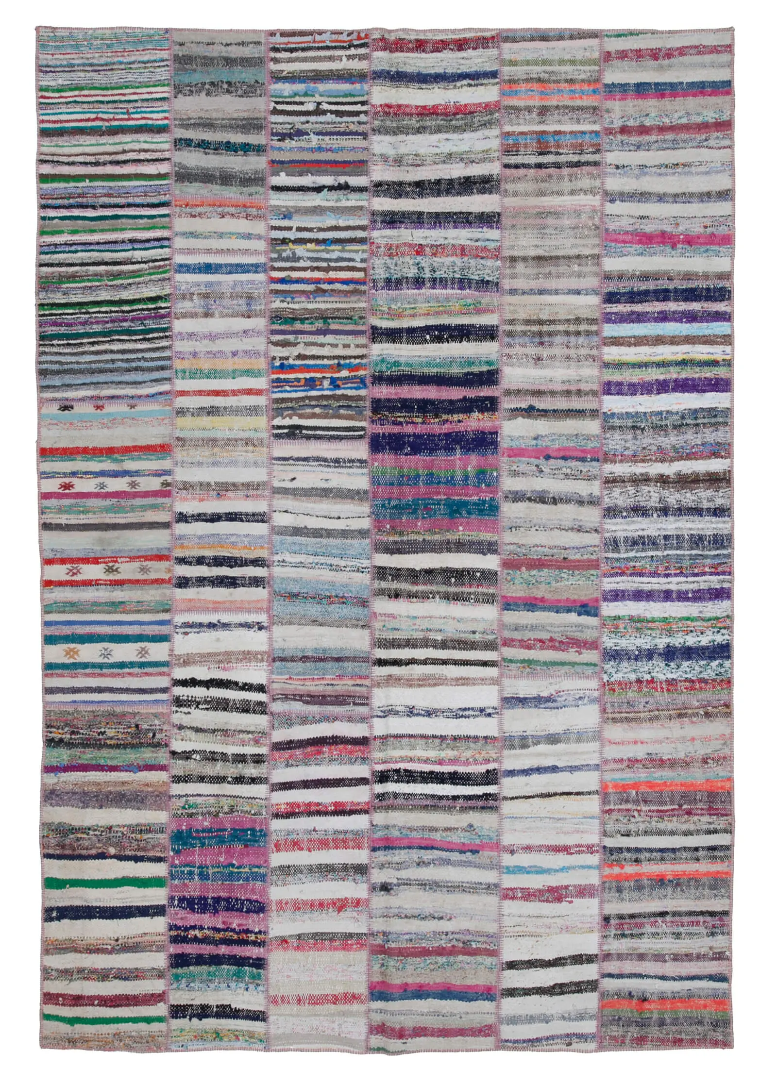 Rc_30397_1_Multicolor_Oriental_Kilim_Patchwork_Rugs Chaput Patchwork Multi Renk Pamuk Üzerine Yün El Dokuma Kilim-200x298 - Görsel 1