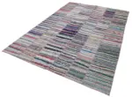 Chaput Patchwork Multi Renk Pamuk Üzerine Yün El Dokuma Kilim-200x298 - Görsel 3