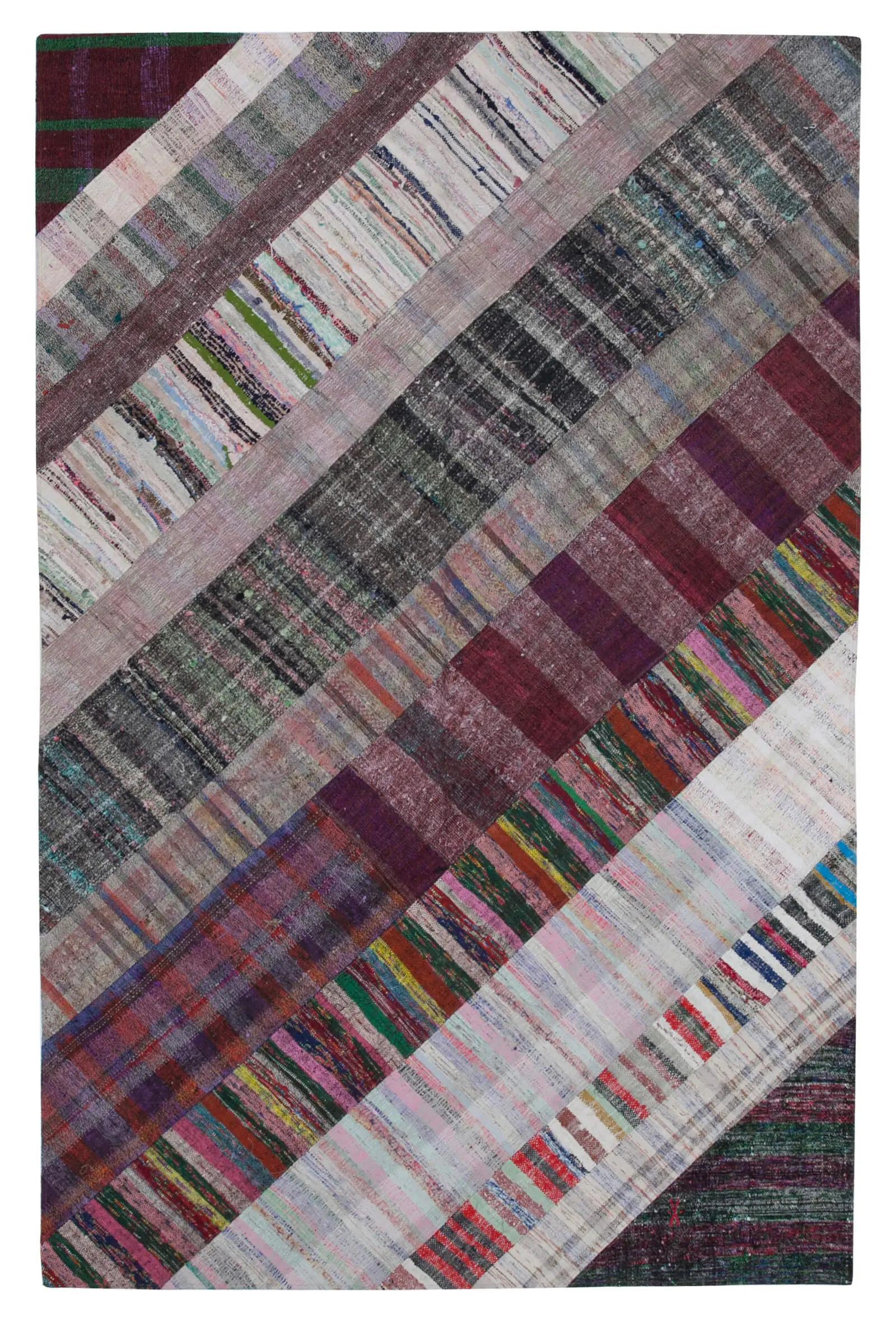 Rc_30408_1_Multicolor_Oriental_Kilim_Patchwork_Rugs Chaput Patchwork Multi Renk Pamuk Üzerine Yün El Dokuma Kilim-200x305 - Görsel 1