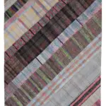 Chaput Patchwork Multi Renk Pamuk Üzerine Yün El Dokuma Kilim-199x305
