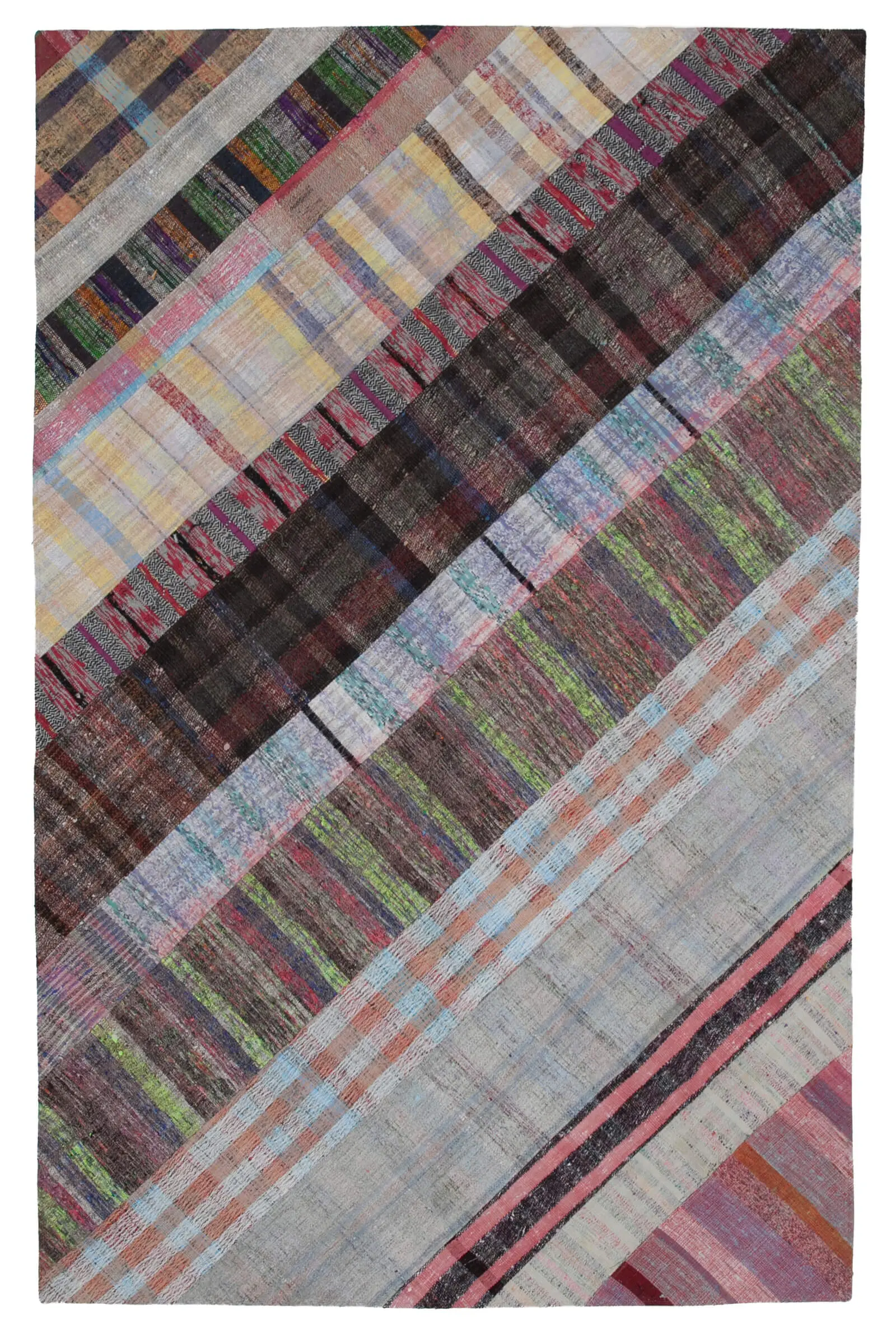 Rc_30409_1_Multicolor_Oriental_Kilim_Patchwork_Rugs Chaput Patchwork Multi Renk Pamuk Üzerine Yün El Dokuma Kilim-199x305 - Görsel 1