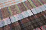 Chaput Patchwork Multi Renk Pamuk Üzerine Yün El Dokuma Kilim-199x305 - Görsel 6