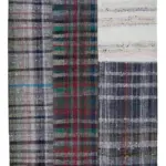 Chaput Patchwork Multi Renk Pamuk Üzerine Yün El Dokuma Kilim-200x300