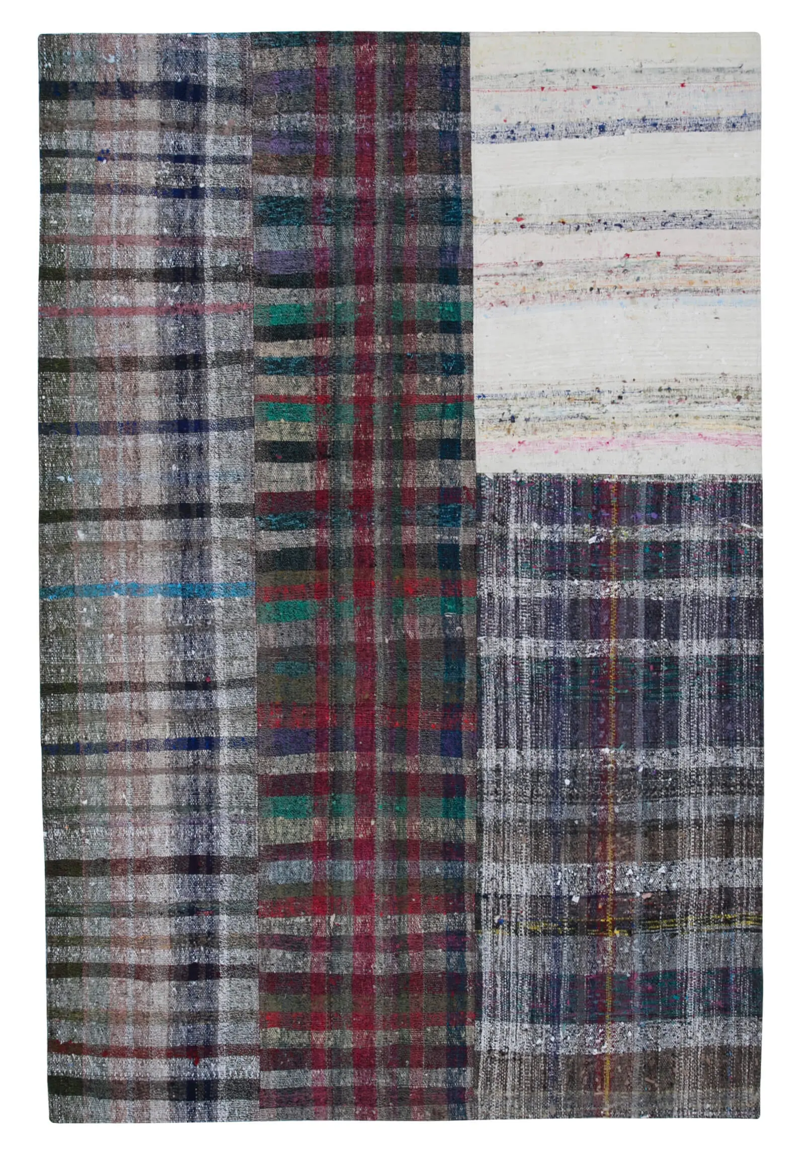 Rc_30411_1_Multicolor_Oriental_Kilim_Patchwork_Rugs Chaput Patchwork Multi Renk Pamuk Üzerine Yün El Dokuma Kilim-200x300 - Görsel 1