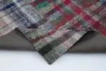 Chaput Patchwork Multi Renk Pamuk Üzerine Yün El Dokuma Kilim-200x300 - Görsel 5