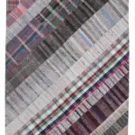 Chaput Patchwork Multi Renk Pamuk Üzerine Yün El Dokuma Kilim-203x304