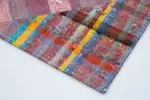 Chaput Patchwork Multi Renk Pamuk Üzerine Yün El Dokuma Kilim-203x304 - Görsel 4