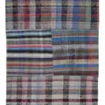 Chaput Patchwork Multi Renk Pamuk Üzerine Yün El Dokuma Kilim-180x272