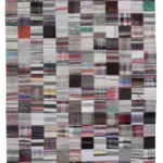 Chaput Patchwork Multi Renk Pamuk Üzerine Yün El Dokuma Kilim-242x300