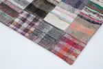 Chaput Patchwork Multi Renk Pamuk Üzerine Yün El Dokuma Kilim-242x300 - Görsel 4