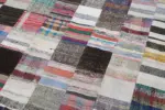 Chaput Patchwork Multi Renk Pamuk Üzerine Yün El Dokuma Kilim-242x300 - Görsel 6