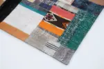 Chaput Patchwork Multi Renk Pamuk Üzerine Yün El Dokuma Kilim-246x303 - Görsel 4