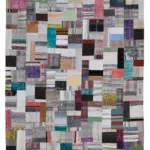 Chaput Patchwork Multi Renk Pamuk Üzerine Yün El Dokuma Kilim-246x307