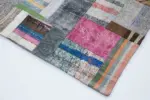Chaput Patchwork Multi Renk Pamuk Üzerine Yün El Dokuma Kilim-246x307 - Görsel 4