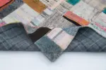 Chaput Patchwork Multi Renk Pamuk Üzerine Yün El Dokuma Kilim-246x307 - Görsel 5