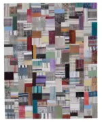 Chaput Patchwork Multi Renk Pamuk Üzerine Yün El Dokuma Kilim-246x305
